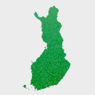 Finland Map Green Hexagon Pattern