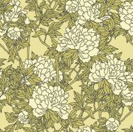 Seamless pattern with flowers peonies N3