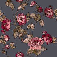 Seamless pattern with flowers rose N4