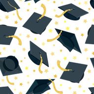 Graduation Toss Seamless Pattern N2