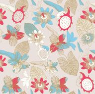 Seamless tropical floral pattern