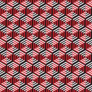Seamless Abstract Geometric Optical Illusion Pattern Background