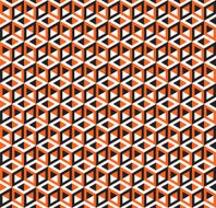 Seamless Abstract Geometric Cubes Optical Illusion Pattern Black and White