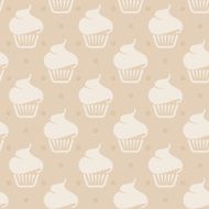 Seamless Background with Cupcakes N3