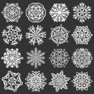 Snowflake chalk vectors