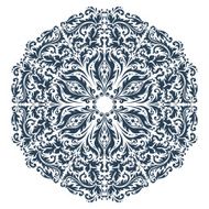 Vector round ornament N6