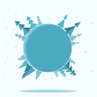 Planet Earth with Christmas trees