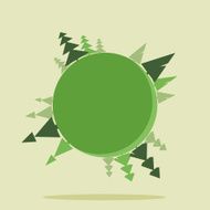 Planet Earth with Christmas trees N2