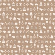 Wedding themed vector seamless pattern background 2