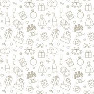 Wedding related vector seamless pattern background 1