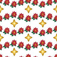 Vector Christmas seamless texture on white