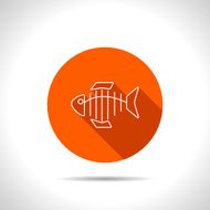 Vector icon of fishbone N16
