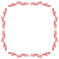 Red Vintage Frame Design For Greeting Card