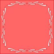 Red Vintage Frame Design For Greeting Card N2