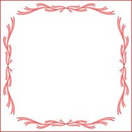 Red Vintage Frame Design For Greeting Card N3