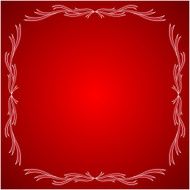 Red Vintage Frame Design For Greeting Card N4