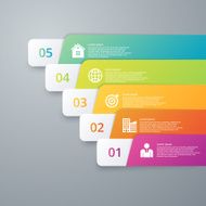 Vector illustration infographic five options N43