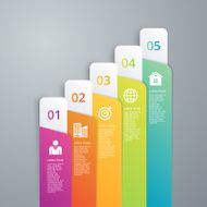 Vector illustration infographic five options N44