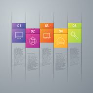 Vector illustration infographic five options N45