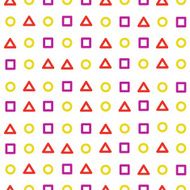 Background circle triangle square