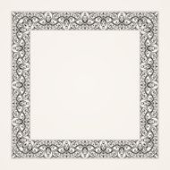 Vintage baroque floral frame