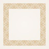 Vintage baroque floral frame Vector gold