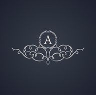 Vintage luxury emblem Elegant Calligraphic vector logo N4