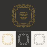 Calligraphic frame and page decoration Vector vintage