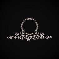 Vintage vector logo Calligraphic elegant decor element