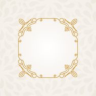 Calligraphic frame Vector vintage elegant text border