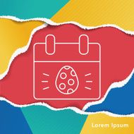 easter egg line icon