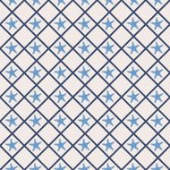 Seamless pattern with cross lines and starfish