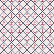 Seamless pattern with cross lines and anchor