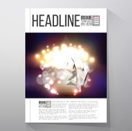 Business template for brochure flyer or booklet Abstract multicolored background