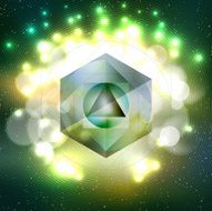 Abstract multicolored background with bokeh lights and stars Scientific or N2