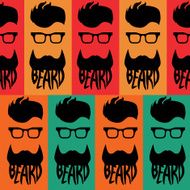 Beard logo template seamless N2