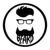 Beard logo template monochrome N2