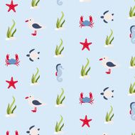 Seamless pattern in marine style N2