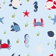 Seamless pattern in marine style N3