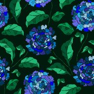 Vector Seamless floral pattern with chrysanthemums N8