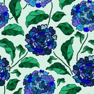 Vector Seamless floral pattern with chrysanthemums N12