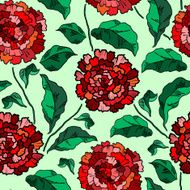 Vector Seamless floral pattern with chrysanthemums N13