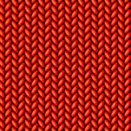 Vector knitted seamless pattern design Winter sweater texture in red N2
