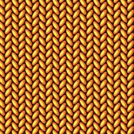 Knitted seamless pattern design Winter sweater texture in yellow gold N2