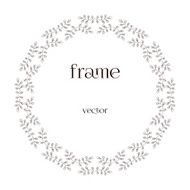 Round frame of the branches and leaves