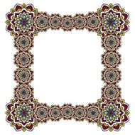 Square frame from abstract flowers