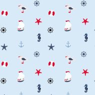 Seamless pattern in marine style N7