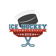 Ice hockey championship emblem vector