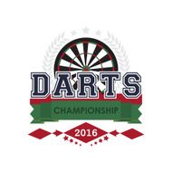 Darts championship emblem vector