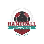 Handball championship emblem vector